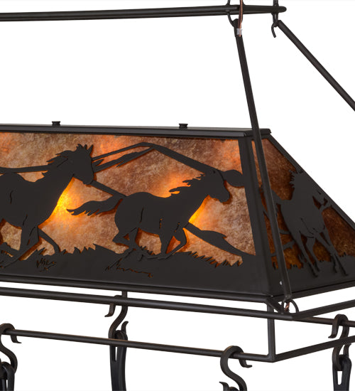 48" Long Running Horses Pot Rack