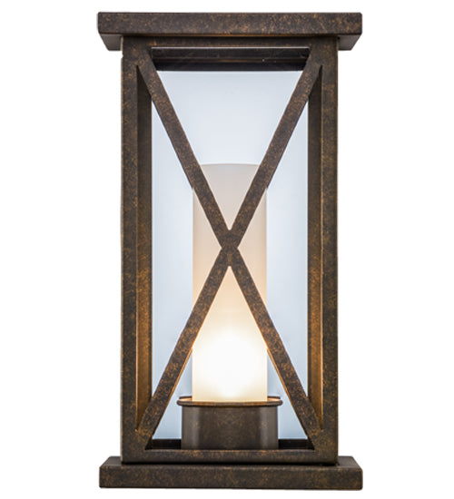 8.5"W Mirror Cross Wall Sconce