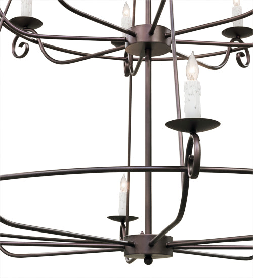 60"W Estrella 24 Lt Three Tier Chandelier