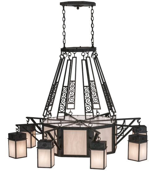 54"W Azrael 8 Lt Chandelier