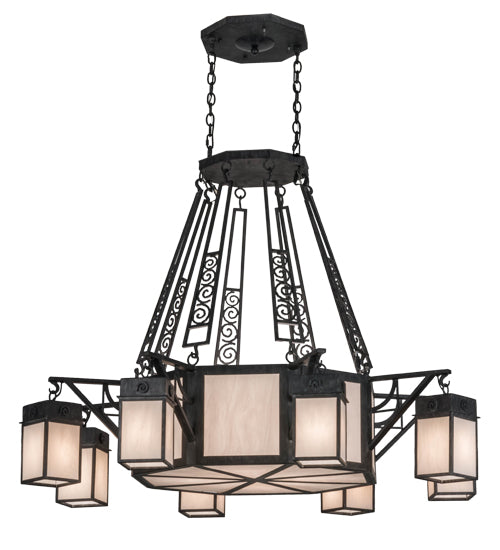 54"W Azrael 8 Lt Chandelier