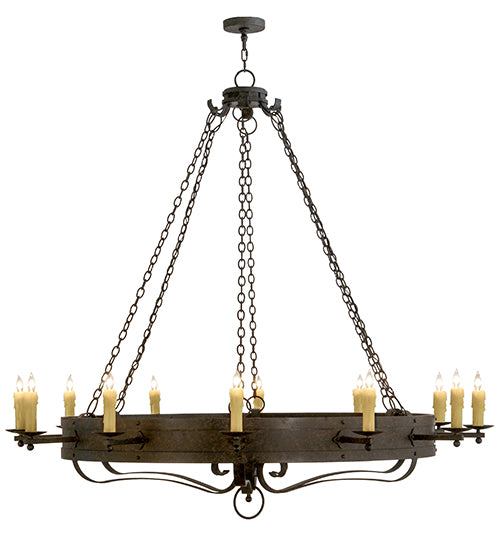 72"W Parnella 12 Lt Chandelier