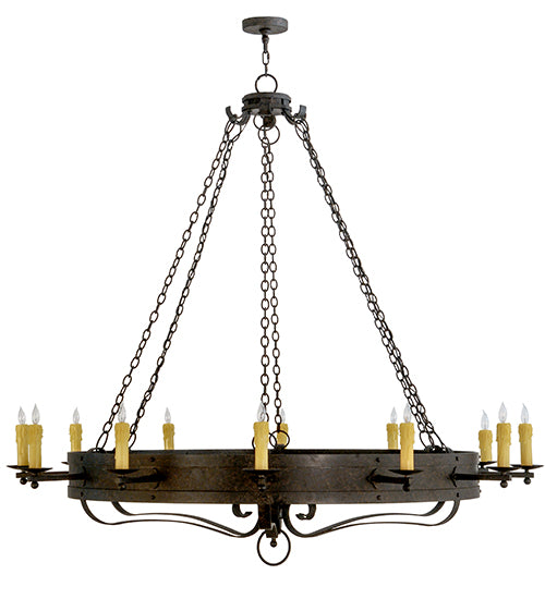 72"W Parnella 12 Lt Chandelier