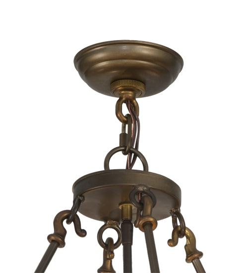 36"W Delano 8 Lt Chandelier