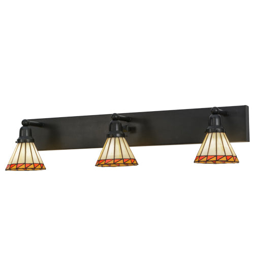 36"W Prairie Mission 3 Lt Vanity Light