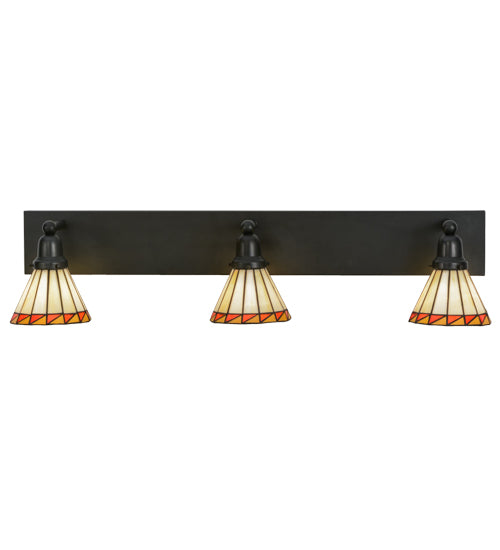 36"W Prairie Mission 3 Lt Vanity Light