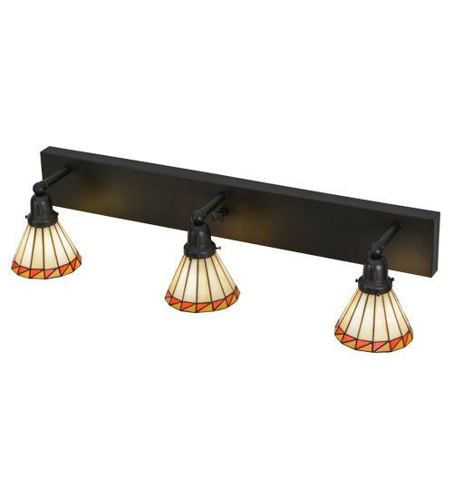 36"W Prairie Mission 3 Lt Vanity Light