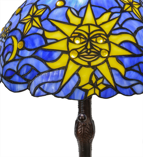 16.5" High Sun, Moon & Stars Table Lamp