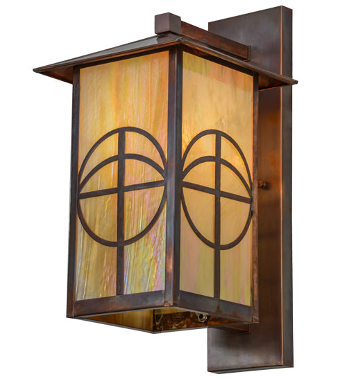 10"W Seneca Circle Cross Solid Mount Wall Sconce