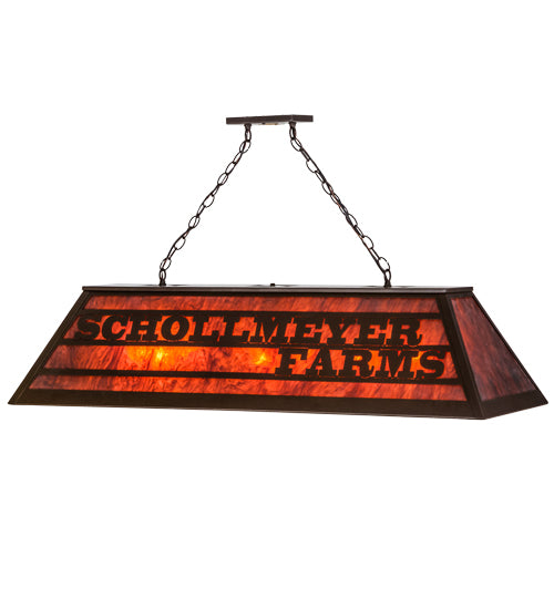 48"L Personalized Schollmeyer Farms Oblong Pendant