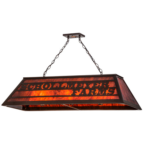 48"L Personalized Schollmeyer Farms Oblong Pendant