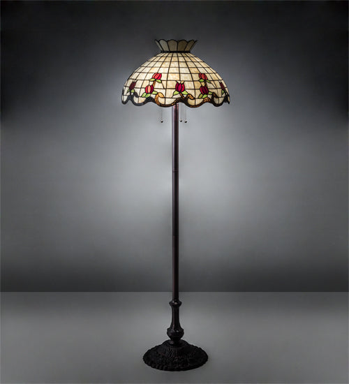 62" High Roseborder Floor Lamp