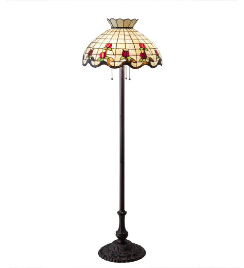 62" High Roseborder Floor Lamp