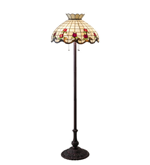 62" High Roseborder Floor Lamp