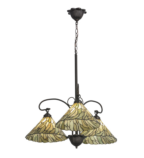 30"W Willow Jadestone 3 Lt Chandelier