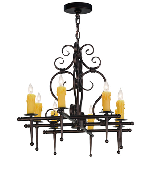 48" Long Monica 8 Light Oblong Chandelier