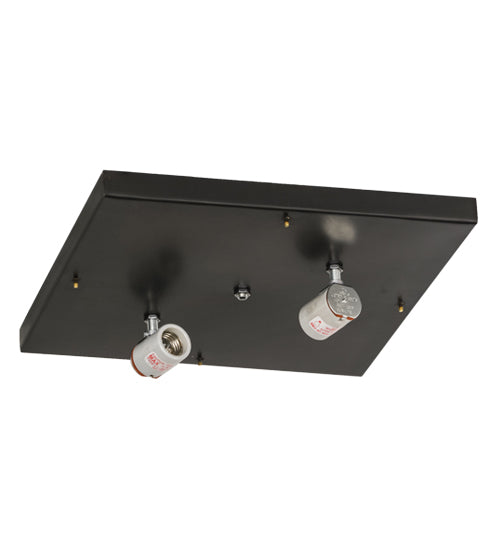 14" Square Hyde Park Triple Bar Mission Flushmount