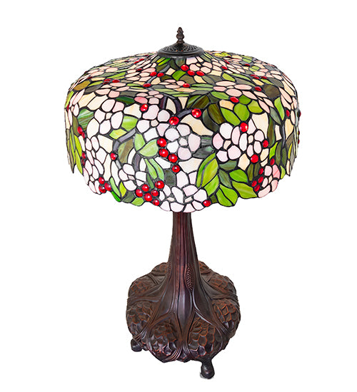 31" High Tiffany Cherry Blossom Table Lamp