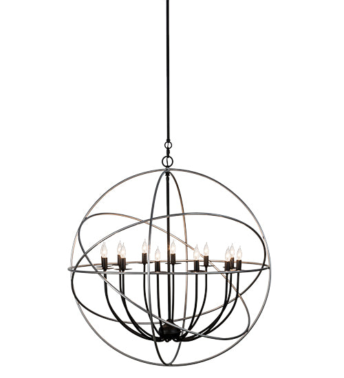 36" Wide Atom Enerjisi 12 Lt Chandelier