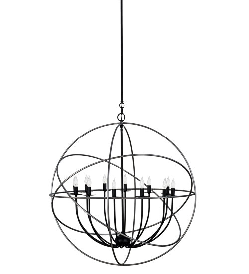 36" Wide Atom Enerjisi 12 Lt Chandelier