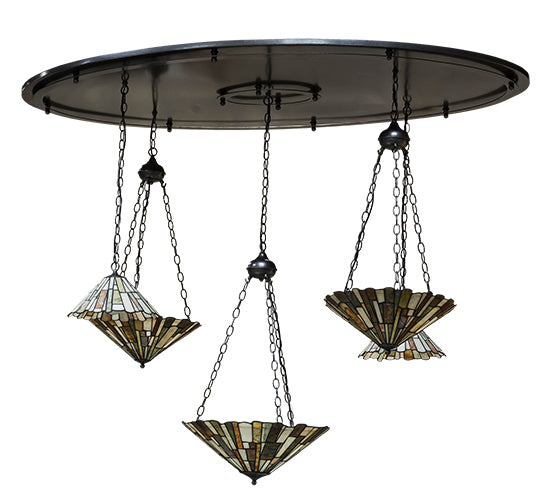 72"L Delta Jadestone 5 Lt Cascading Pendant