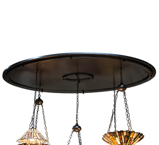 72"L Delta Jadestone 5 Lt Cascading Pendant