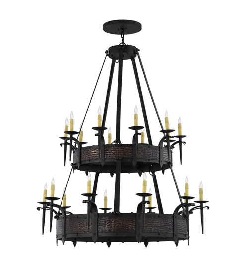 48" Wide Costello 20 Light Two Tier Chandelier