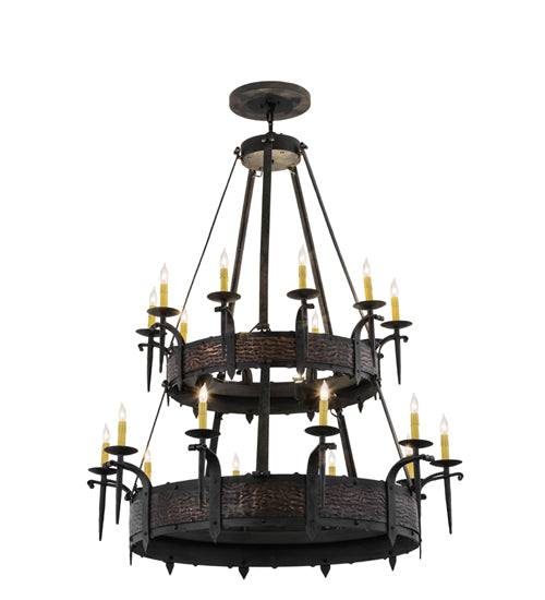 48" Wide Costello 20 Light Two Tier Chandelier