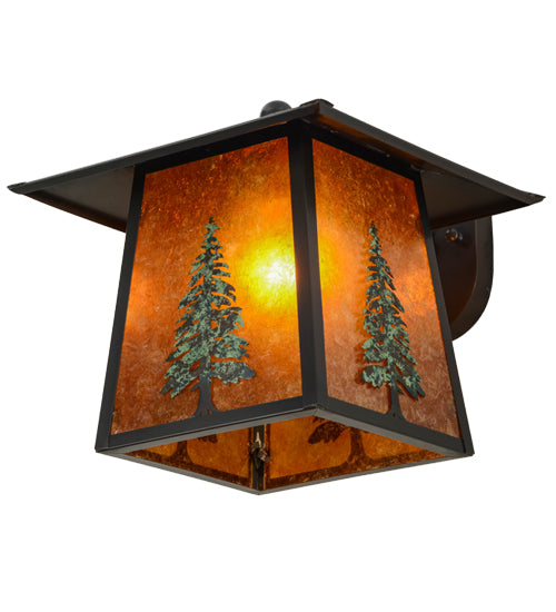 12"W Stillwater Tall Pine Solid Mount Wall Sconce