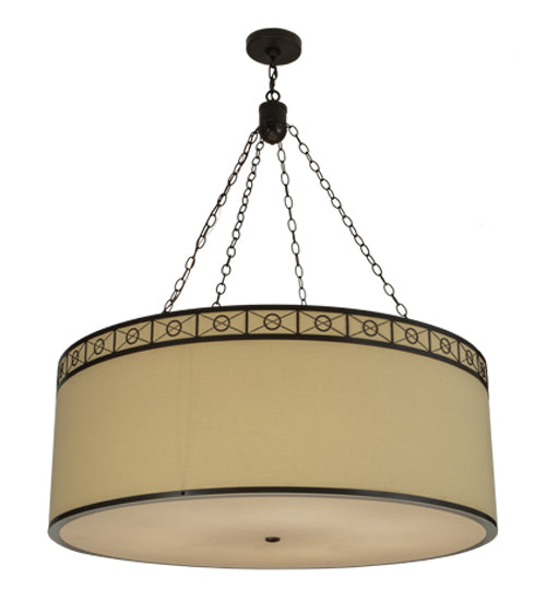 42"W Cilindro Circle X Textrene Pendant