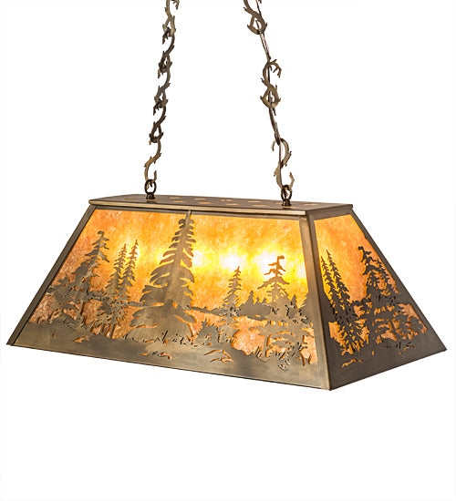 33"L Tall Pines Oblong Pendant