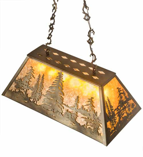 33"L Tall Pines Oblong Pendant