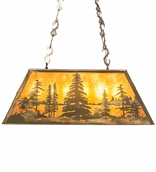 33"L Tall Pines Oblong Pendant