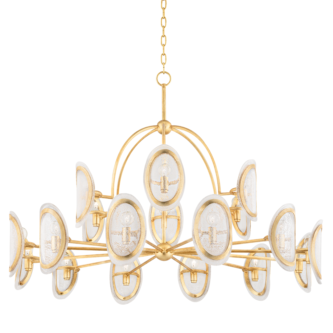 Danes 18 Ligh Chandelier - Vintage Gold Leaf