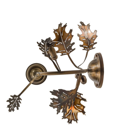 11"W Oak Leaf & Acorn Wall Sconce