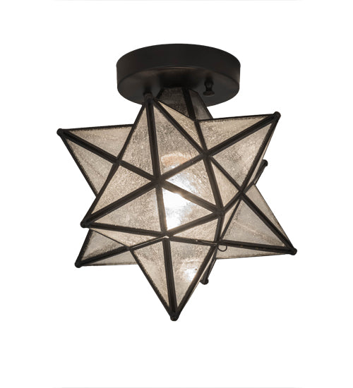 9"W Moravian Star Flushmount