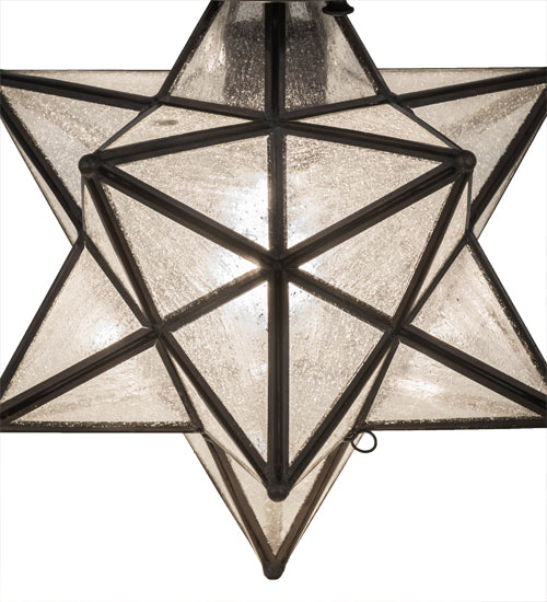 9"W Moravian Star Flushmount