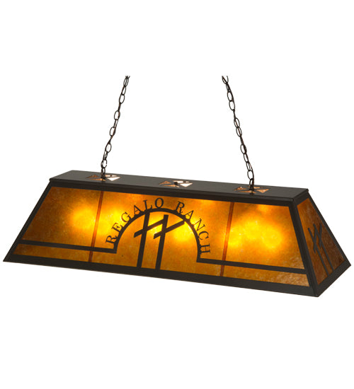 48"L Personalized Regalo Ranch Oblong Pendant