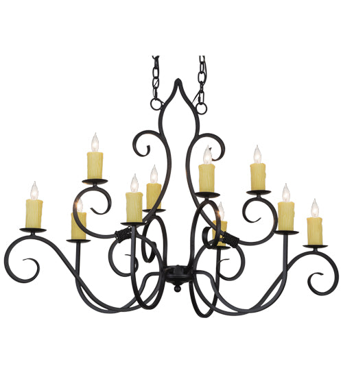 48"L Clifton 10 Lt Chandelier