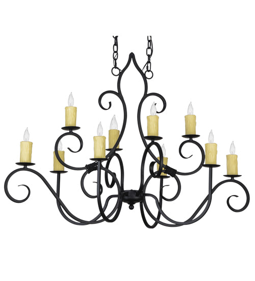 48"L Clifton 10 Lt Chandelier