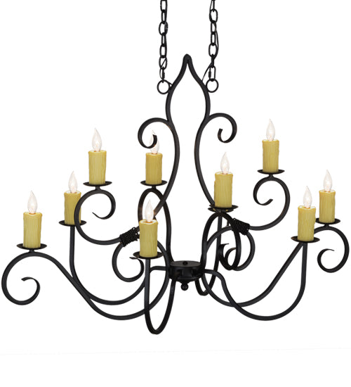 48"L Clifton 10 Lt Chandelier