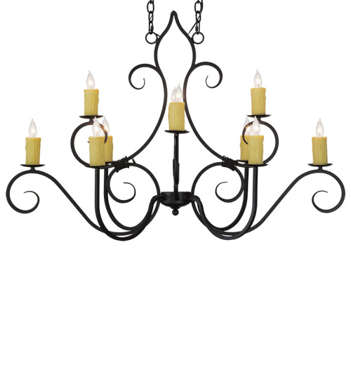 48"L Clifton 10 Lt Chandelier