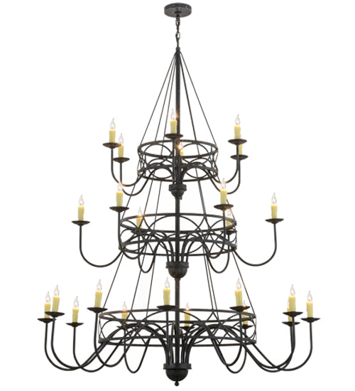 60" Wide Polonella 24 Light Three Tier Chandelier