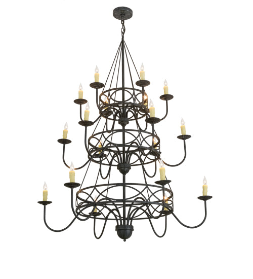 48" Wide Polonella 18 Light Three Tier Chandelier