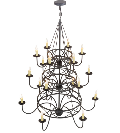 48" Wide Polonella 18 Light Three Tier Chandelier