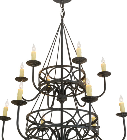 48" Wide Polonella 18 Light Three Tier Chandelier