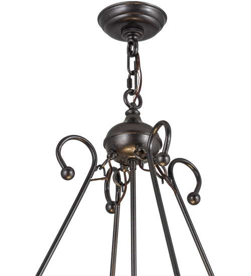 30"W Delta Jadestone 5 Lt Chandelier