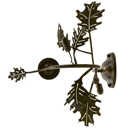 11"W Oak Leaf & Acorn Wall Sconce