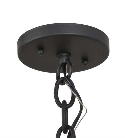 28"Sq Empire Square Bell Textrene Pendant