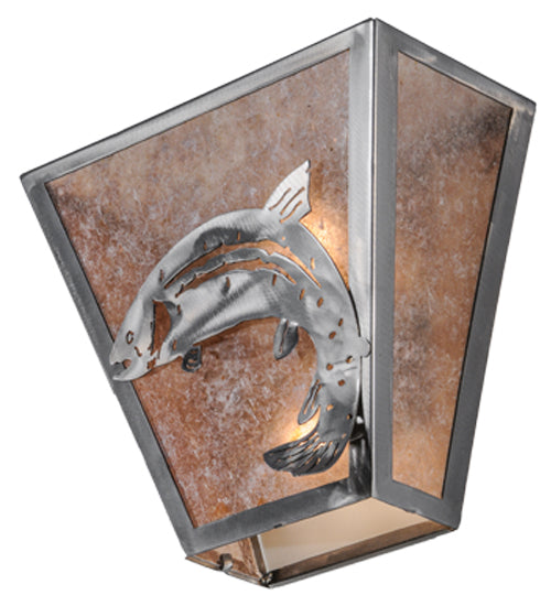 13"W Leaping Trout Wall Sconce